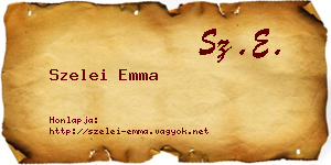 Szelei Emma névjegykártya